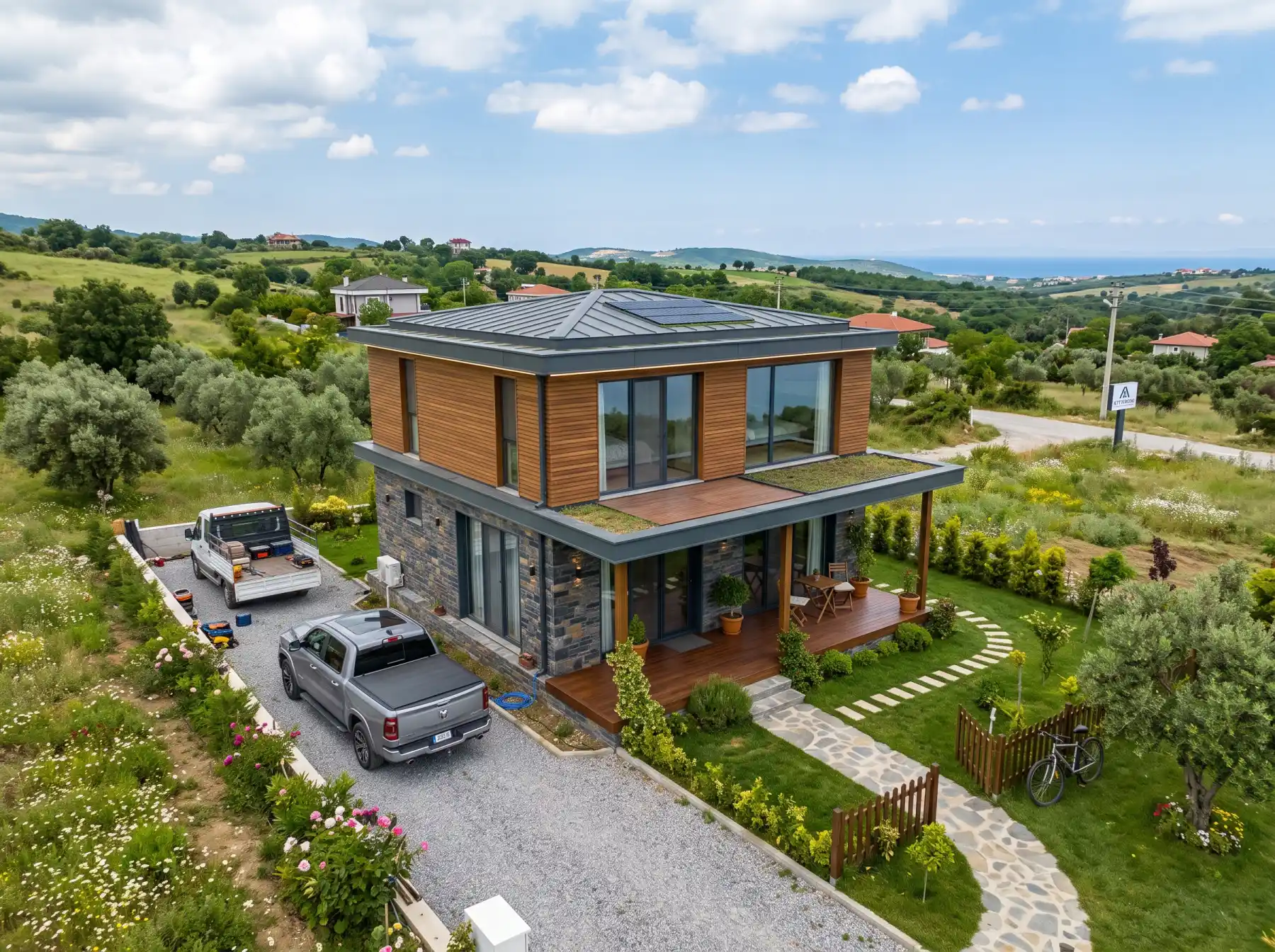 100 m² hafif çelik ev örneği