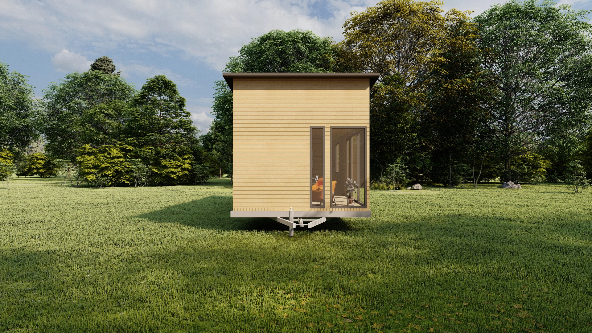 TH-1040 tiny house yan cephe görünümü