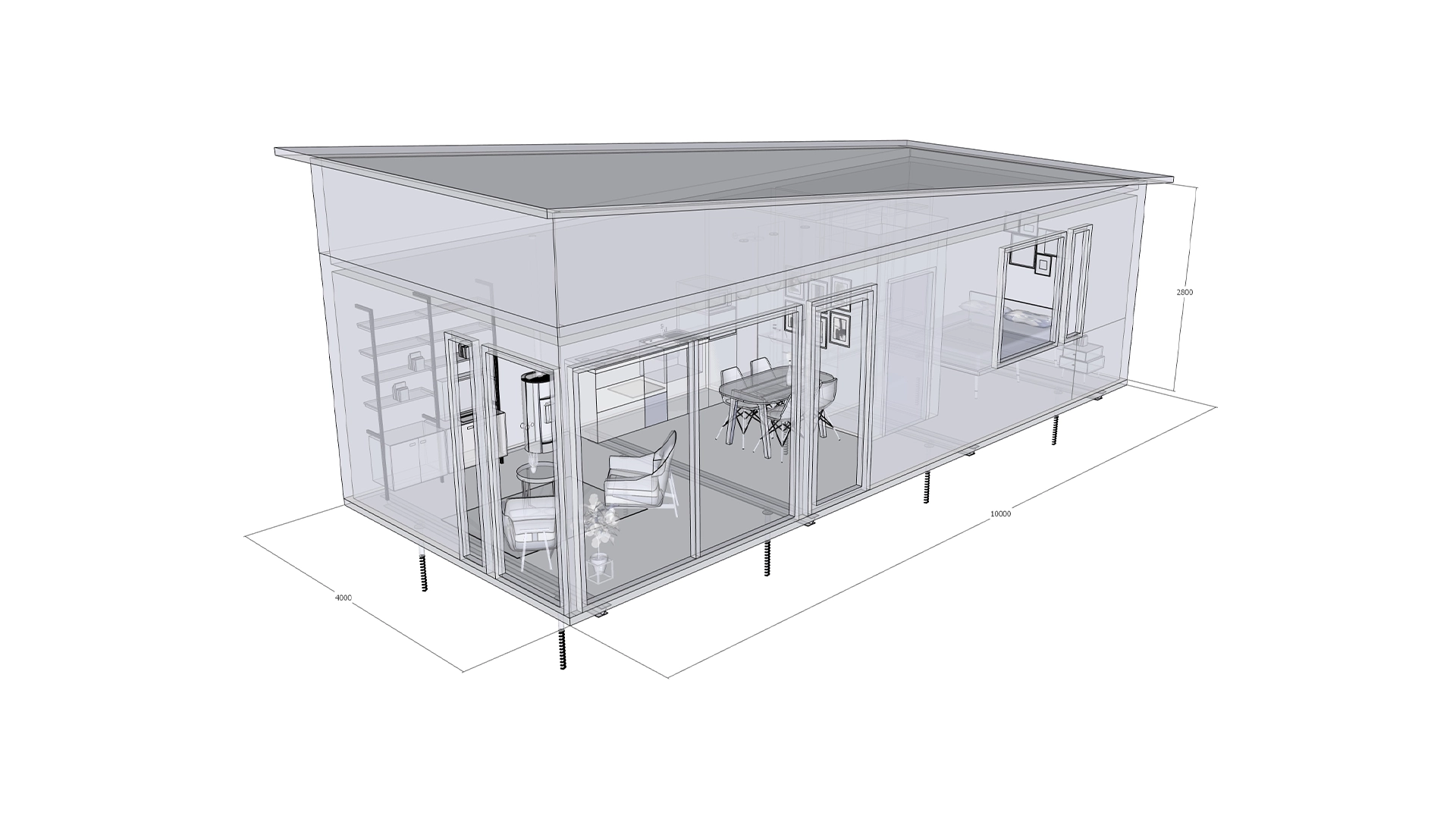 TH-1040 Tiny House Zemin Kat Planı